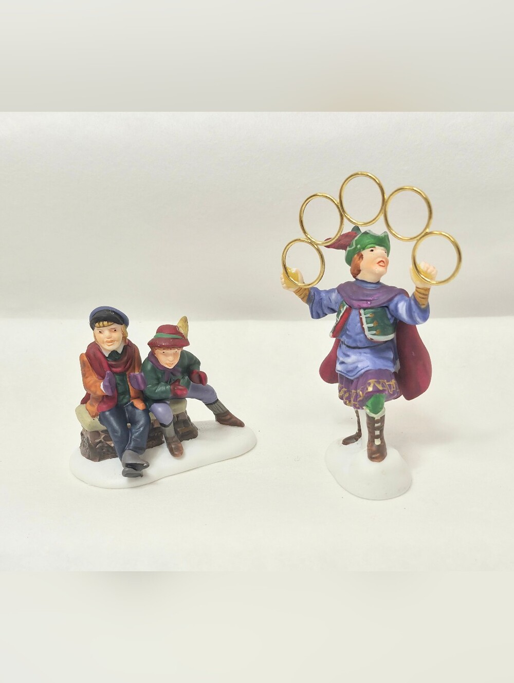 Retired Dept 56 twelve days of dickens village v five golden rings figurines